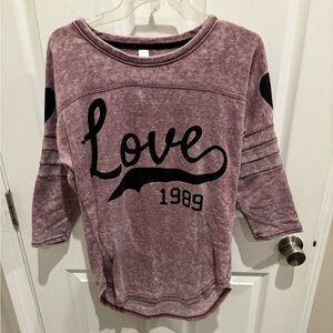 No Boundaries Purple Love Sweatshirt